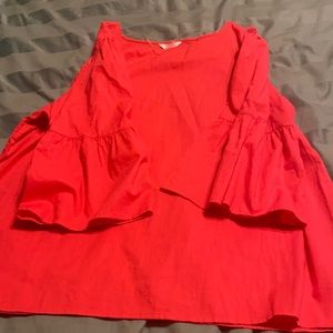 Time and Tru  coral puff sleeve blouse xxxl